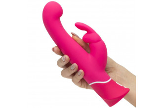 Розовый вибратор-кролик G-Spot Rechargeable Rabbit Vibrator - 24,1 см.