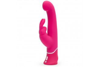 Розовый вибратор-кролик G-Spot Rechargeable Rabbit Vibrator - 24,1 см.