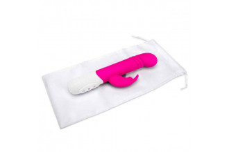 Розовый массажер для G-точки Slim Shaft thrusting G-spot Rabbit - 23 см.
