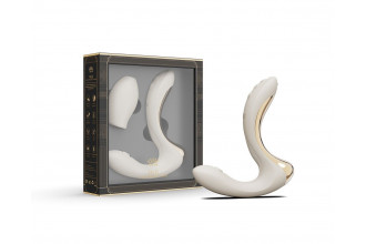 Белый вибромассажёр G-зоны Talis с пульсацией, вакуумной стимуляцией и функцией нагрева