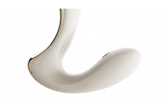 Белый вибромассажёр G-зоны Talis с пульсацией, вакуумной стимуляцией и функцией нагрева