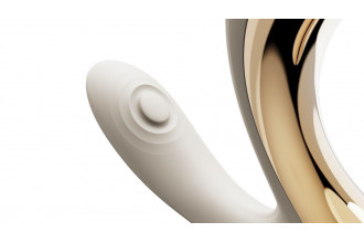 Белый вибромассажёр G-зоны Talis с пульсацией, вакуумной стимуляцией и функцией нагрева