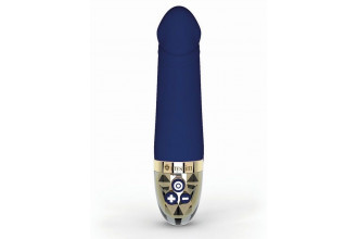 Синий вибратор для G-точки Real Deal Neal - 16,5 см.