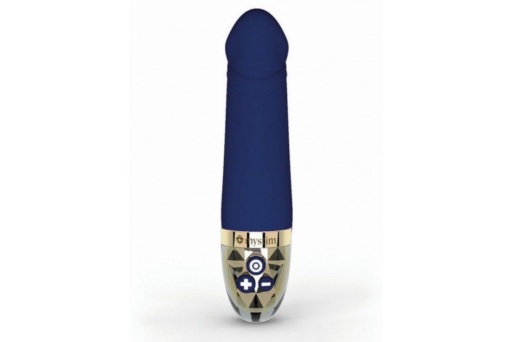Синий вибратор для G-точки Real Deal Neal - 16,5 см.