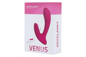 Бордовый вибратор для точки G с вакуум-волновой стимуляцией клитора Venus