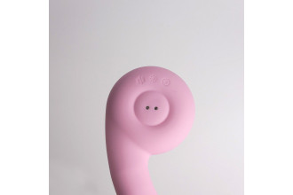 Розовый вибростимулятор точки G с нагревом Bendable Heating G-Spot Vibrator
