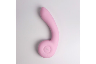 Розовый вибростимулятор точки G с нагревом Bendable Heating G-Spot Vibrator