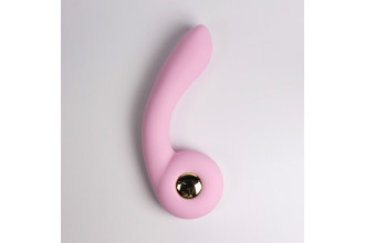 Розовый вибростимулятор точки G с нагревом Bendable Heating G-Spot Vibrator