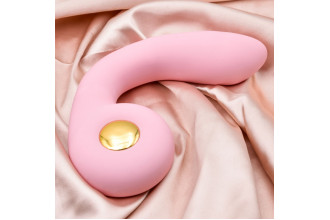 Розовый вибростимулятор точки G с нагревом Bendable Heating G-Spot Vibrator