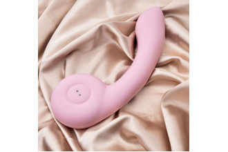 Розовый вибростимулятор точки G с нагревом Bendable Heating G-Spot Vibrator