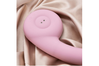 Розовый вибростимулятор точки G с нагревом Bendable Heating G-Spot Vibrator