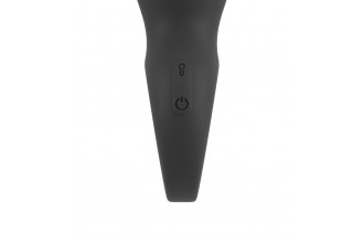 Черный вибратор для точки G с функцией расширения - 18,1 см.