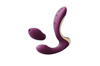 Фиолетовый вибромассажёр G-зоны Talis с пульсацией, вакуумной стимуляцией и функцией нагрева