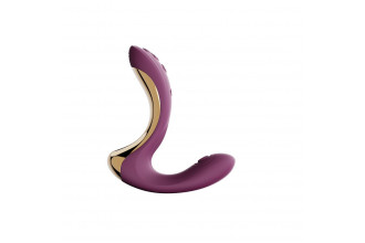 Фиолетовый вибромассажёр G-зоны Talis с пульсацией, вакуумной стимуляцией и функцией нагрева