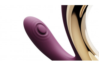 Фиолетовый вибромассажёр G-зоны Talis с пульсацией, вакуумной стимуляцией и функцией нагрева