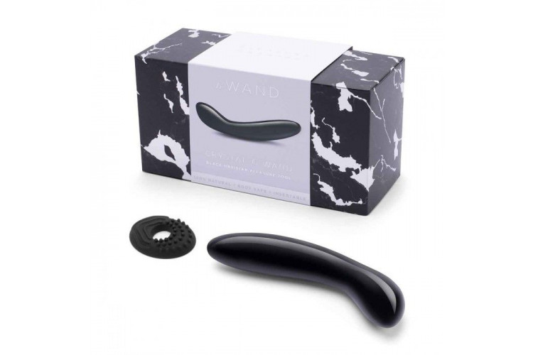 Массажер для G-точки Le Wand Crystal G-Wand из черного обсидиана