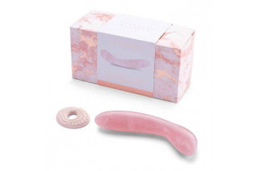 Массажер для G-точки Le Wand Crystal G-Wand из розового кварца