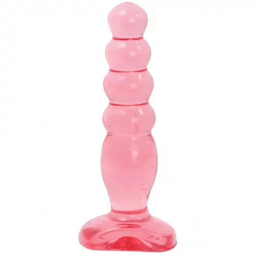 Розовая анальная пробка Crystal Jellies 5  Anal Delight - 14 см розовый 