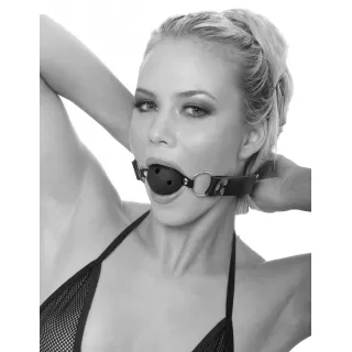 Черный кляп с дырочками Breathable Ball Gag черный 