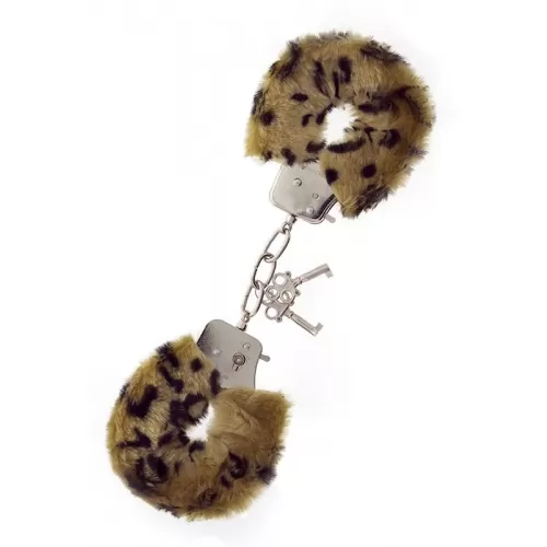 Леопардовые наручники METAL HANDCUFF WITH PLUSH LEOPARD леопард 