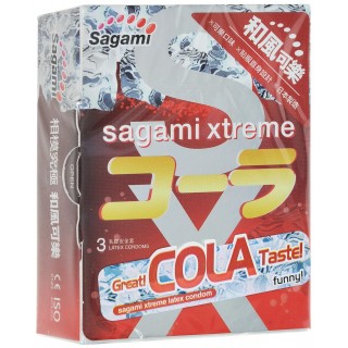 Ароматизированные презервативы Sagami Xtreme Cola  - 3 шт прозрачный 