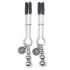 Металлические зажимы на соски Adjustable Nipple Clamps серебро 