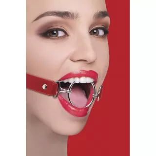 Расширяющий кляп Ring Gag XL с красными ремешками красный 