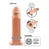 Телесный реалистичный фаллоимитатор с полостью Silicone Hollow Extension - 20 см телесный 