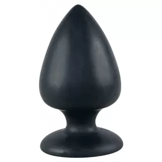 Большая чёрная анальная втулка Black Velvet Extra XL - 14 см черный 