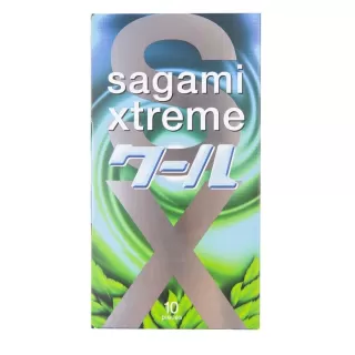 Презервативы Sagami Xtreme Mint с ароматом мяты - 10 шт прозрачный 