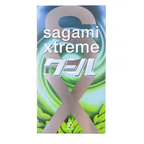 Презервативы Sagami Xtreme Mint с ароматом мяты - 10 шт прозрачный 