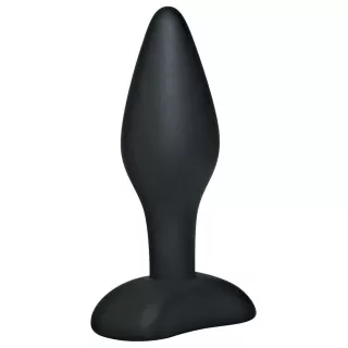 Чёрный анальный стимулятор Silicone Butt Plug Small - 9 см черный 