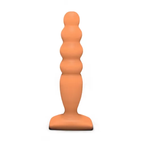 Телесный анальный стимулятор Large Bubble Plug - 14,5 см телесный 