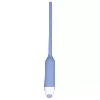 Голубой вибратор для уретры Dilator Vibe - 19 см голубой 