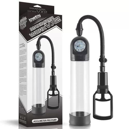 Ручная вакуумная помпа с манометром Maximizer WorxVX2 Accu Meter Pump прозрачный 