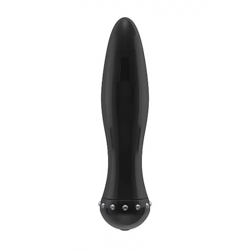 Черный вибратор-торпеда с кристалликами The Gem Black - 16,6 см черный 