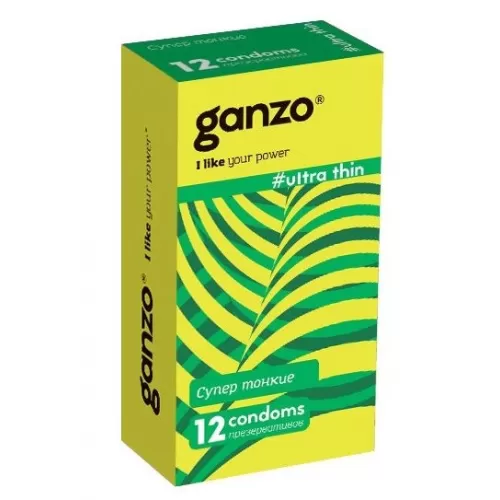 Ультратонкие презервативы Ganzo Ultra thin - 12 шт  