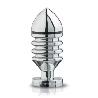 Металлическая анальная пробка Hector Helix Buttplug S - 10 см серебро 