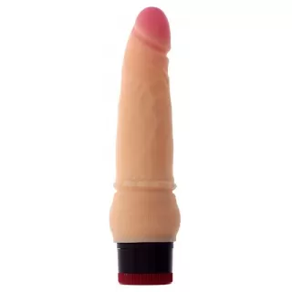 Вибратор-реалистик со встроенным пультом REALSTUFF 6INCH VIBRATOR - 15,5 см телесный 