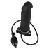 Полый страпон с эффектом увеличения Inflatable Strap-On - 18,5 см черный 