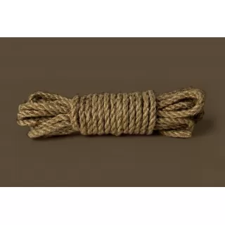 Пеньковая верёвка для бондажа Shibari Rope - 10 м коричневый 