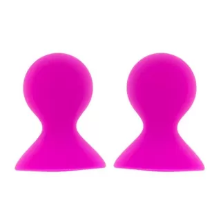 Ярко-розовые помпы для сосков LIT-UP NIPPLE SUCKERS LARGE PINK розовый 