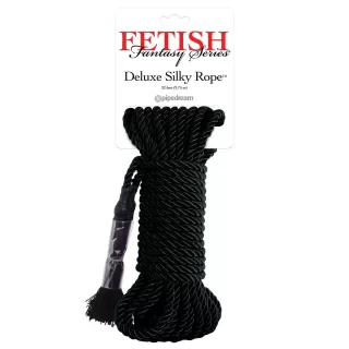 Черная веревка для фиксации Deluxe Silky Rope - 9,75 м черный 