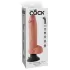 Телесный вибромассажер 10  Vibrating Cock with Balls - 25,4 см телесный 