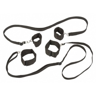 Набор для фиксации на кровати Bondage Collection Bed Restraint System Plus Size черный 