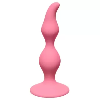 Розовая анальная пробка Curved Anal Plug Pink - 12,5 см розовый 