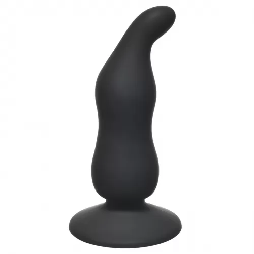 Чёрная анальная пробка Waved Anal Plug Black - 11 см черный 