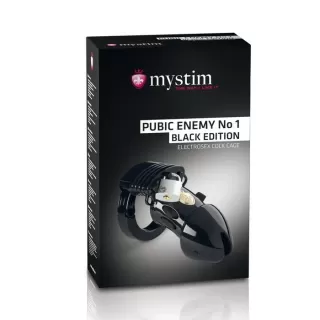 Пояс верности с электростимуляцией Mystim Pubic Enemy No1 Black Edition черный 