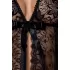 Кружевной пеньюар Jessie с короткими рукавами черный XXL-XXXL