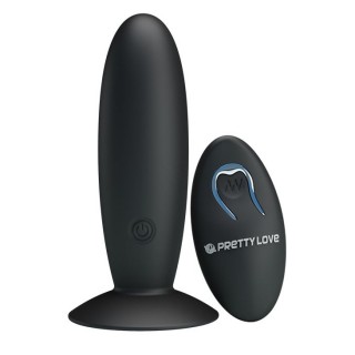 Анальная пробка с вибрацией и пультом управления Remote Control Vibrating Plug - 11 см черный 